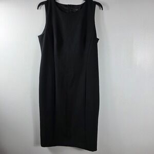 J Crew Black Sleeveless Sheath Career Dress Women's Size